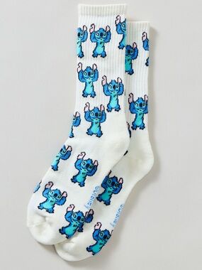 Urban outfitter cream Stitch crew socks